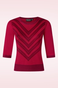 Vixen - V Pattern trui in rood