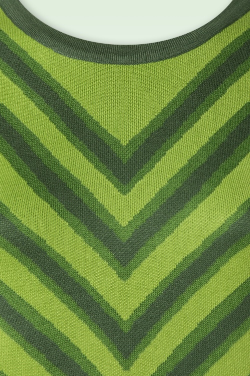 Vixen - V Pattern trui in groen 2