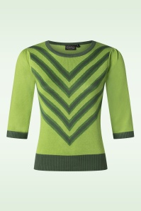 Vixen - V Pattern trui in groen