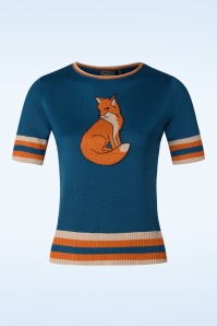 Vixen - Fox Short Sleeve trui in blauw