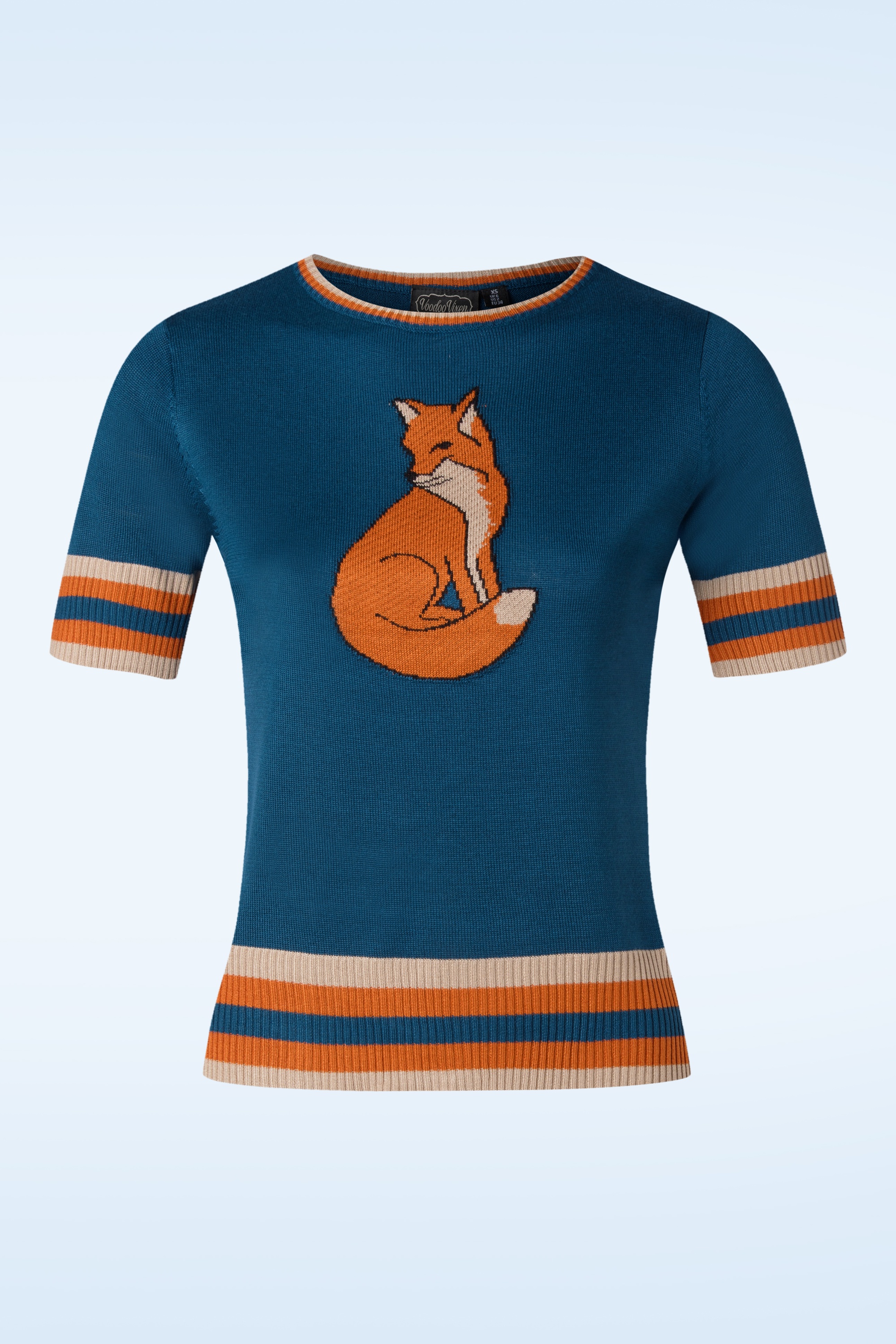 Vixen - Fox Short Sleeve trui in blauw