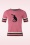 Vixen - Kitty and Bird Short Sleeve trui in roze