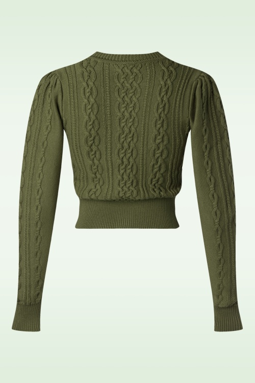 Emmy Design - The Ice Breaker cardigan in bosgroen 3