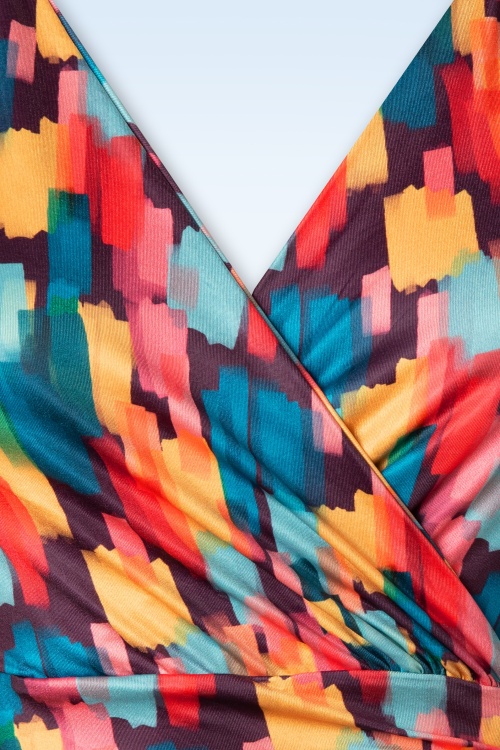 Vintage Chic for Topvintage - Topvintage exclusive ~ Fresia Geo maxi jurk in multi 2