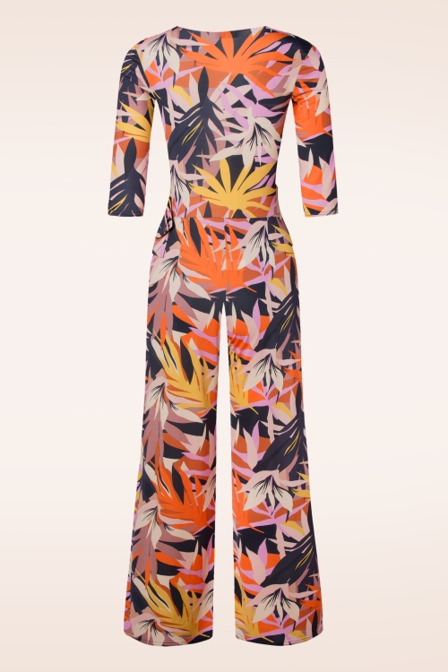 Vintage Chic for Topvintage - Cassie Bamboo Print jumpsuit in multi 3