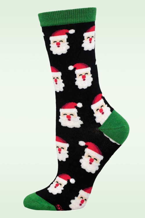 Socksmith - Father Christmas Bamboo sokken in zwart