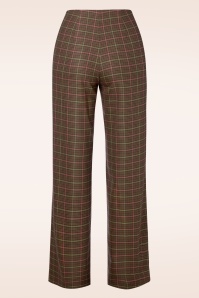 Very Cherry - Marlene Narnia Checkered pantalon in toffee 3