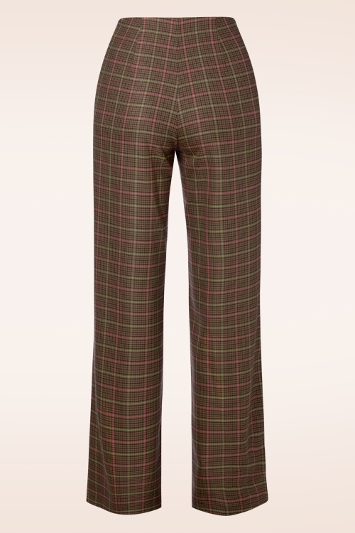 Very Cherry - Marlene Narnia Checkered pantalon in toffee 3