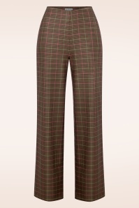 Very Cherry - Marlene Narnia Checkered pantalon in toffee