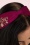 Powder - Embellished Wildflower Velvet diadeem in donker fuchsia 2