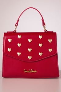 Vixen - Heart Studded handtas in rood