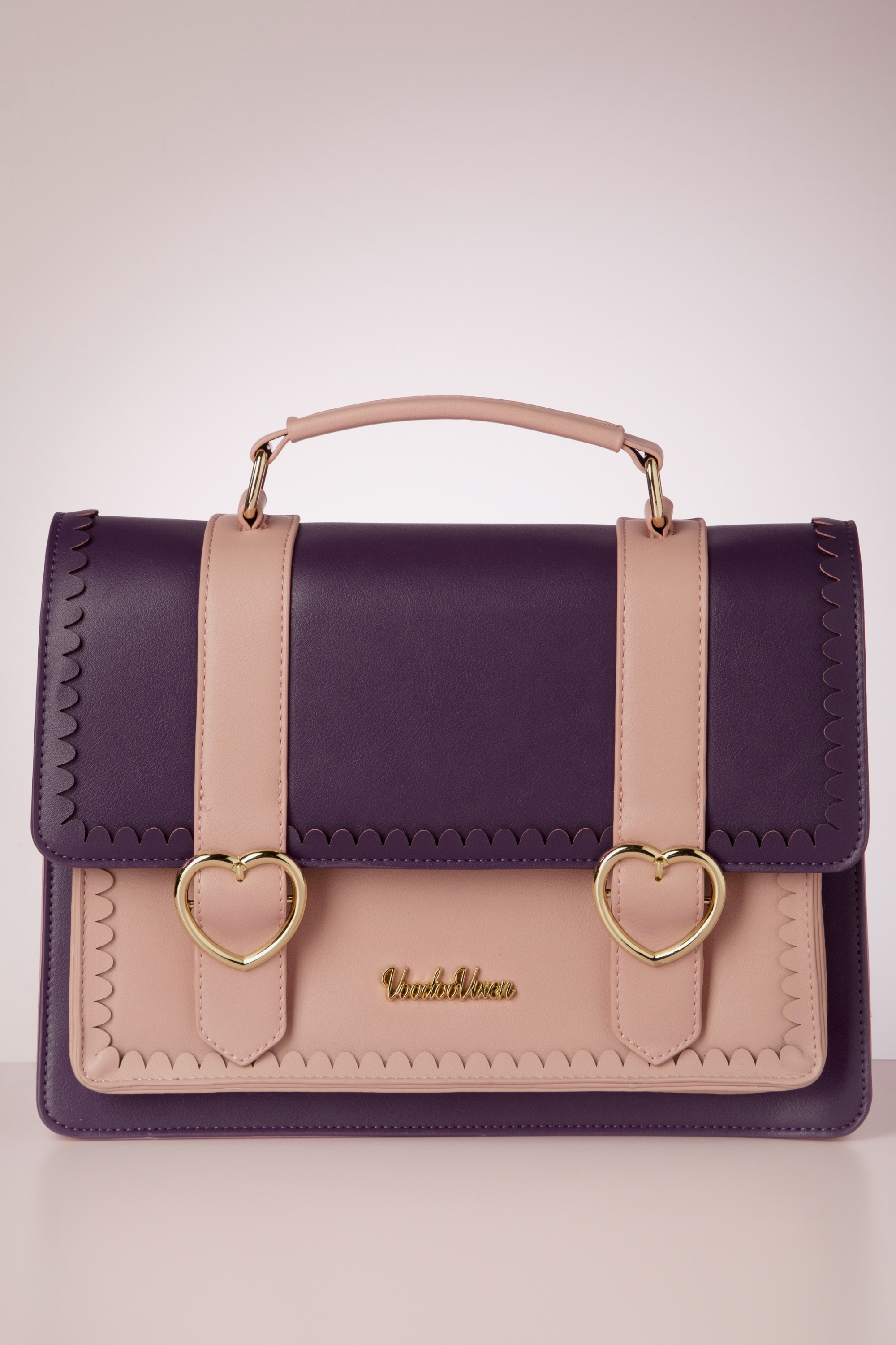 Vixen - Heart Buckle schooltas in paars