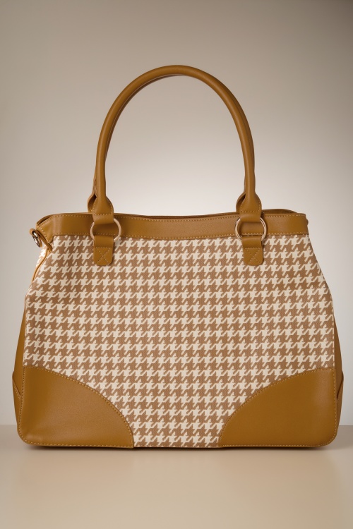 Vixen - Houndstooth Everyday tas in okerbruin 5