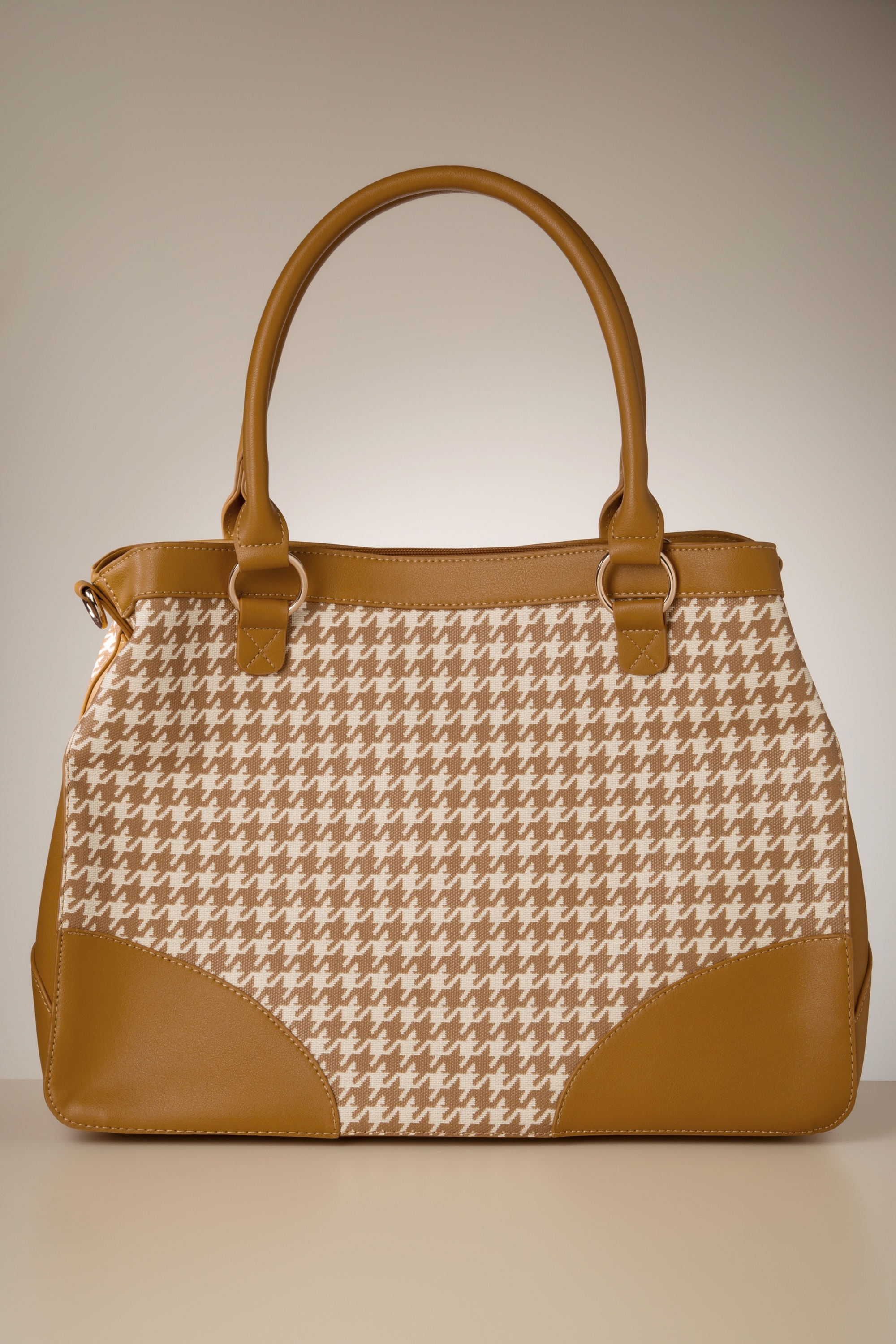 Vixen - Houndstooth Everyday tas in okerbruin 5