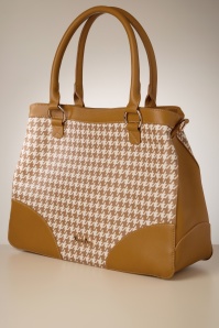 Vixen - Houndstooth Everyday tas in okerbruin 3