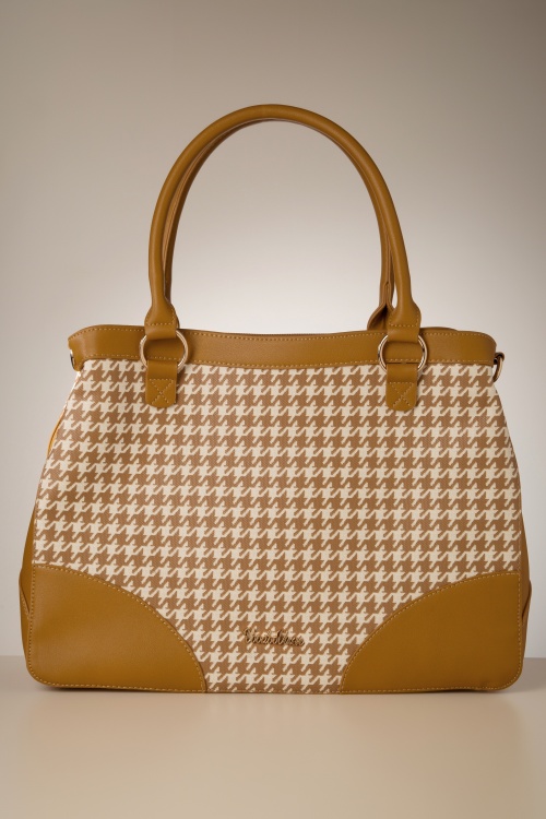 Vixen - Houndstooth Everyday tas in okerbruin