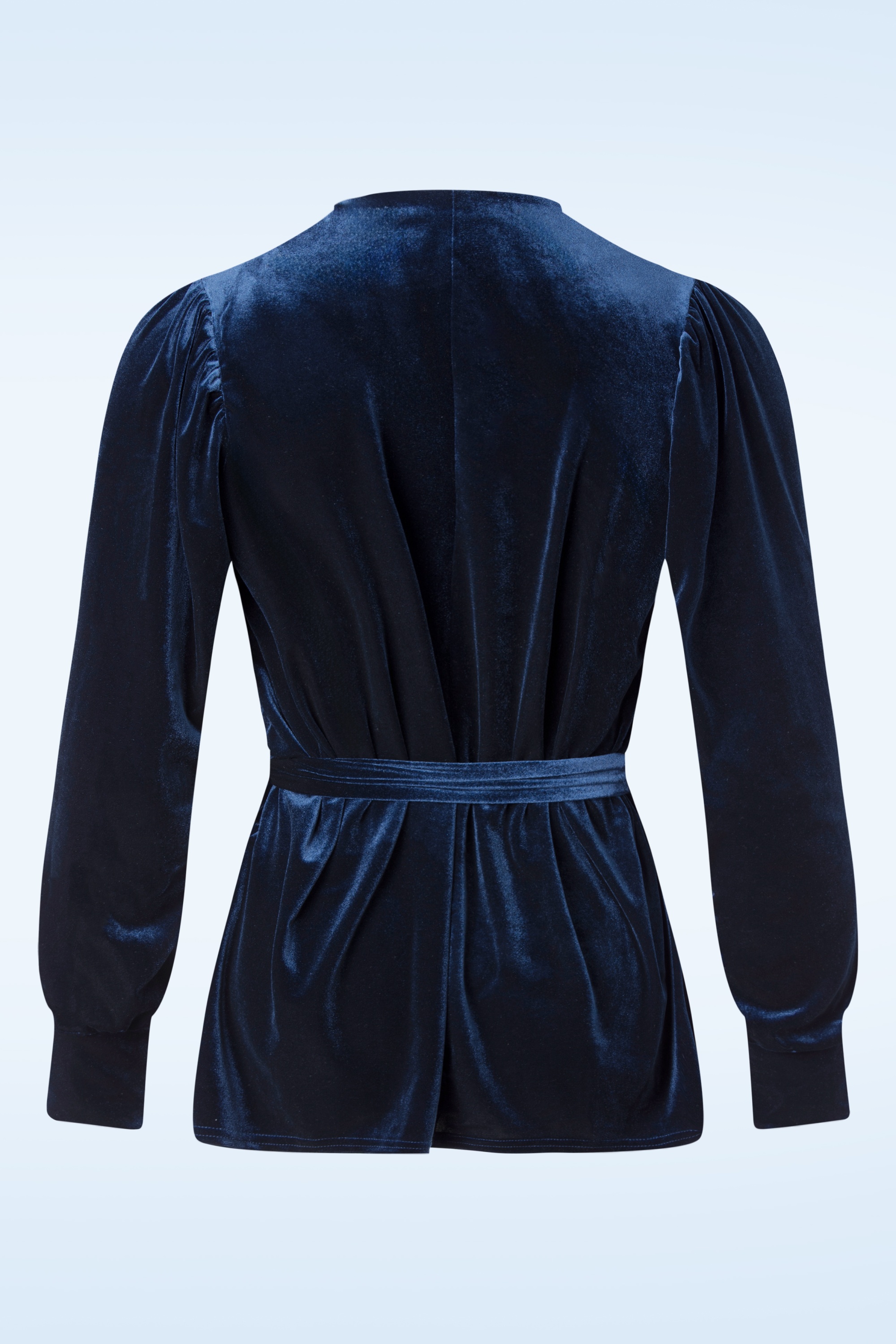 Vintage Chic for Topvintage - Victoria Velvet Vest top in navyblauw 2