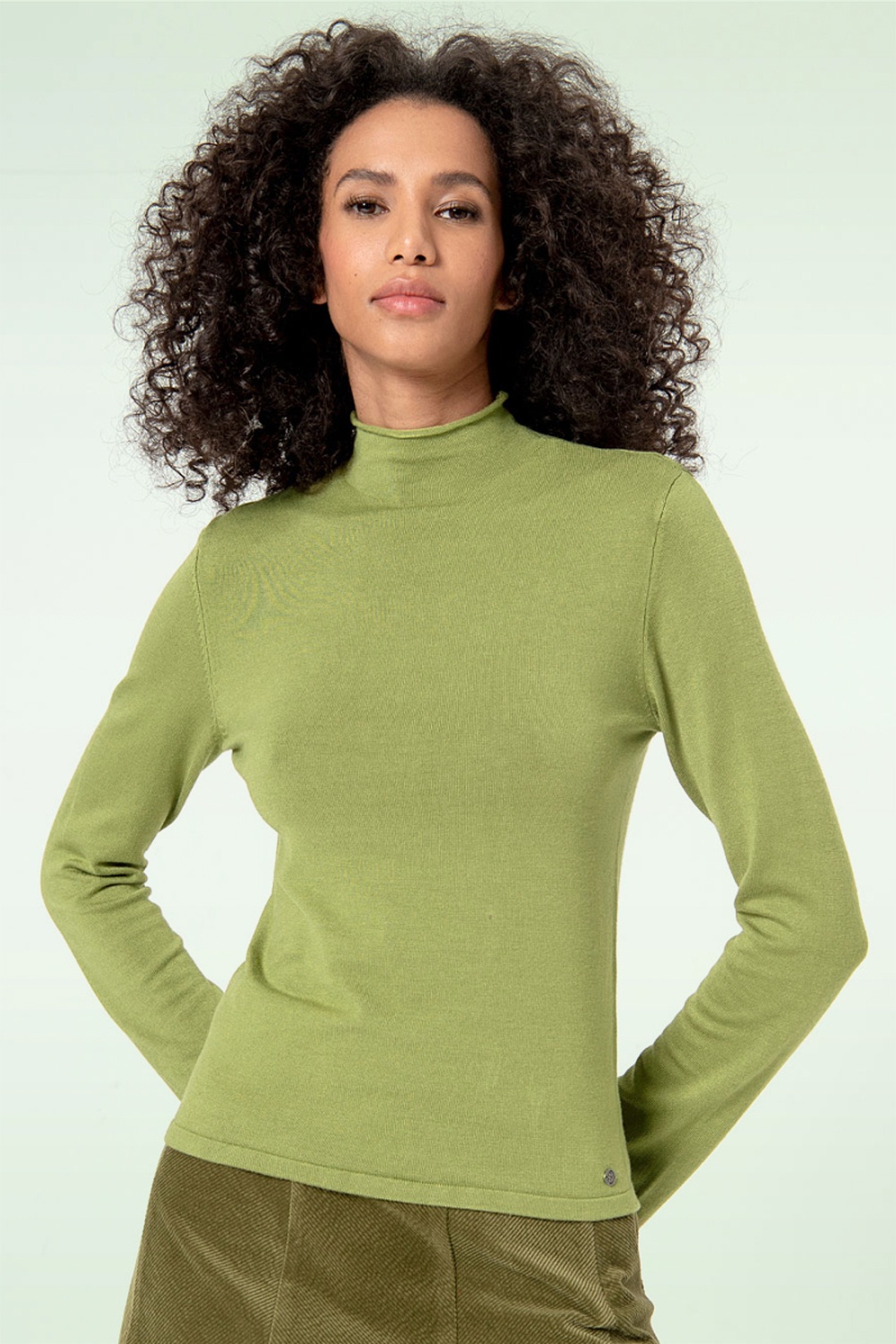 Surkana - Mel perkins halslijn jumper in peergroen