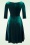 Vintage Chic for Topvintage - Riley Velvet Swing Jurk in Groen 3