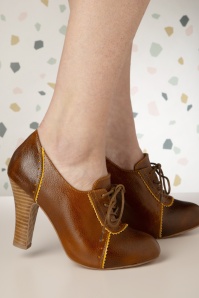 Lola Ramona ♥ Topvintage - June Moment in Time shoe booties in bruin