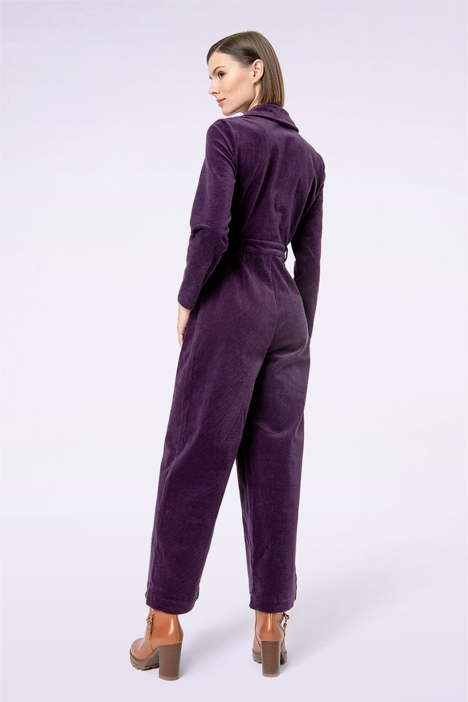 Surkana - Margot rib jumpsuit in paars 6