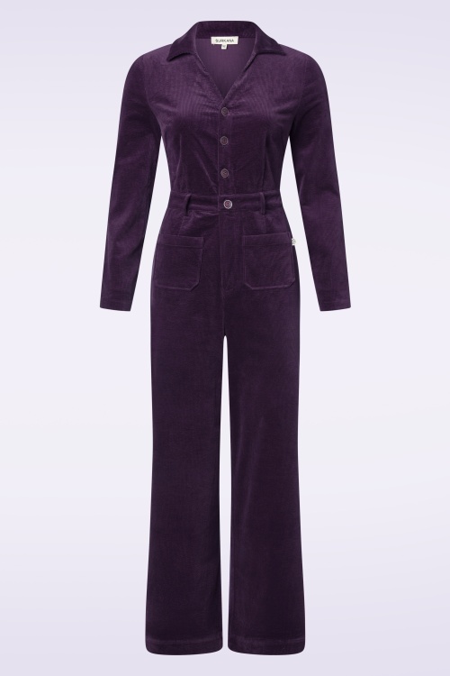 Surkana - Margot rib jumpsuit in paars