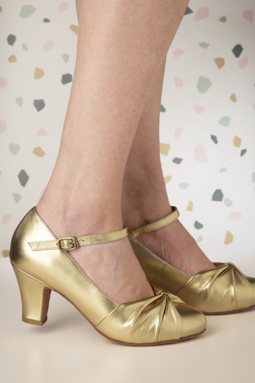 Lola Ramona ♥ Topvintage - Ava Reminisce pumps in warm goud