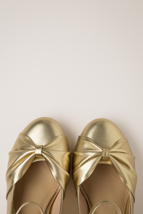 Lola Ramona ♥ Topvintage - Ava Reminisce pumps in warm goud 3