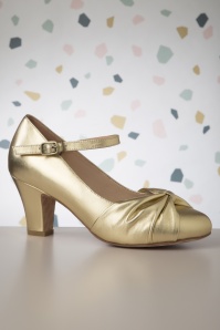 Lola Ramona ♥ Topvintage - Ava Reminisce pumps in warm goud 4