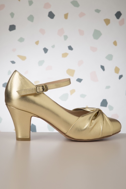 Lola Ramona ♥ Topvintage - Ava Reminisce pumps in warm goud 2