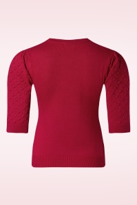 Topvintage Boutique Collection - Milly Gestricktes Top in Rot 5