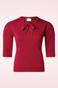 Topvintage Boutique Collection - Milly Gestricktes Top in Rot 2