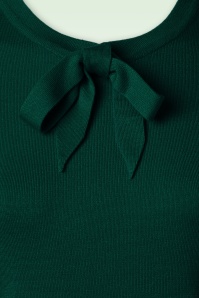 Topvintage Boutique Collection - Haut tricoté Milly en vert foncé 3