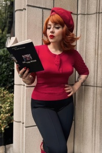 Topvintage Boutique Collection - Milly Gestricktes Top in Rot