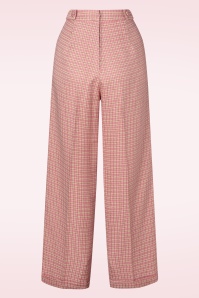 Banned Retro - Ruby Check pantalon in roze 4