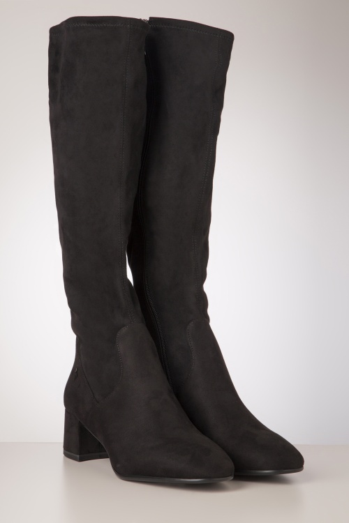 Lizzy Suedine Boots in Black