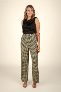 Banned Retro - Ruby Check pantalon in zwart 