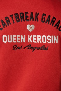 Queen Kerosin - Heartbreak Garage College Sweat jacket in rood 3