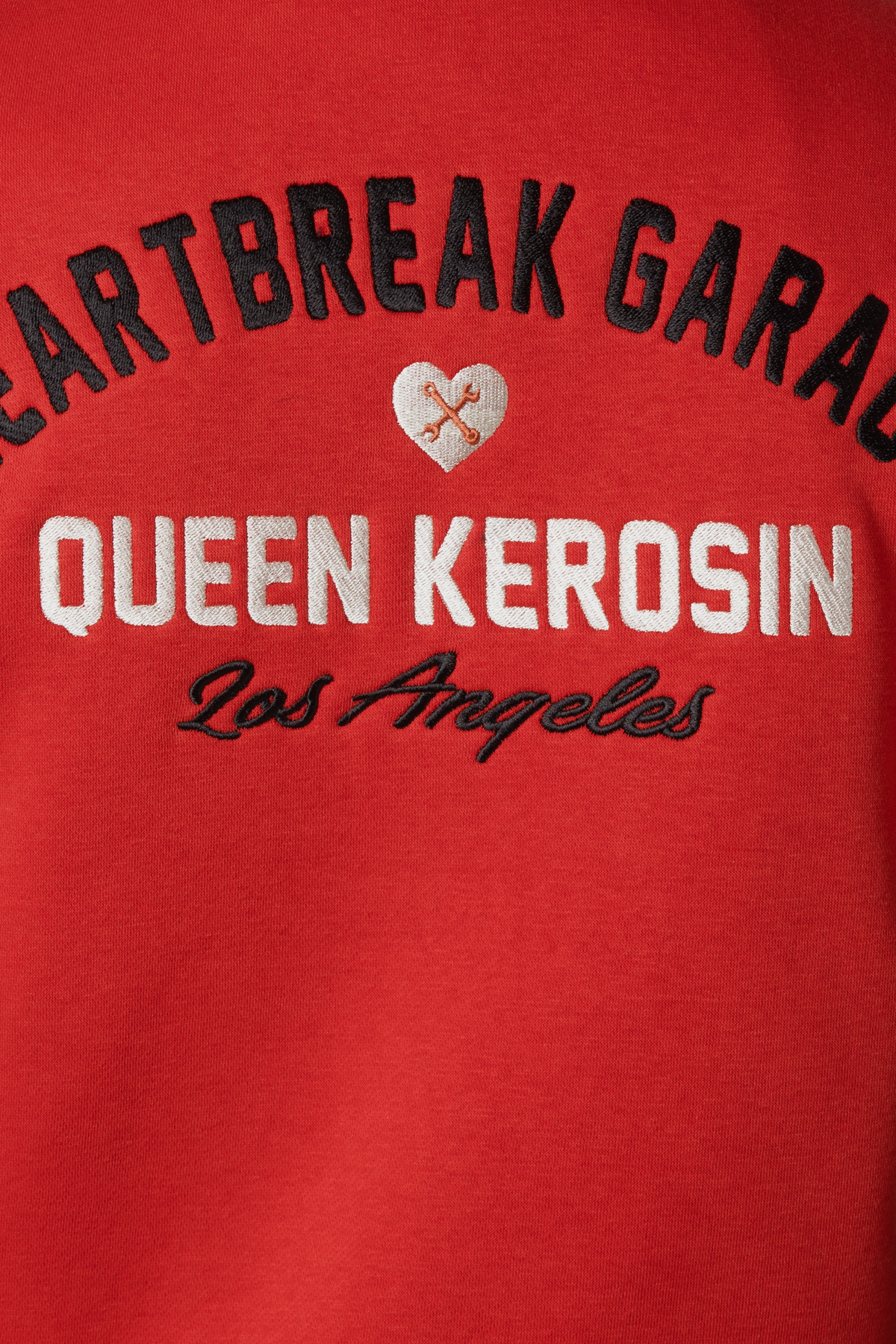 Queen Kerosin - Heartbreak Garage College Sweat jacket in rood 3