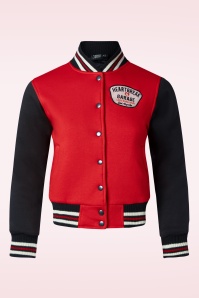 Queen Kerosin - Heartbreak Garage College Sweat jacket in rood