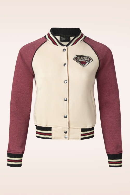 Queen Kerosin - Heartbreak Garage College Sweat jacket in rood