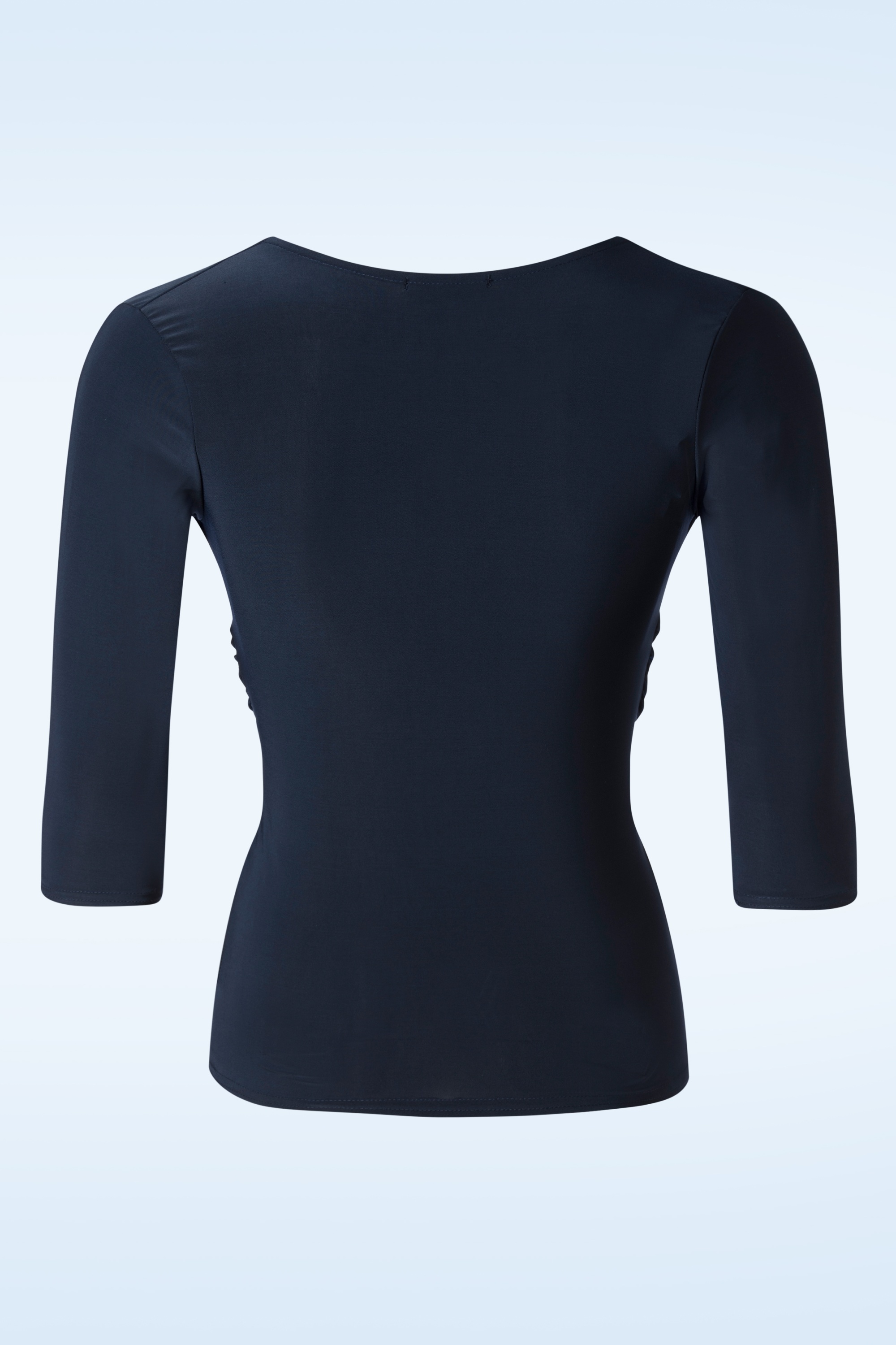 Vintage Chic for Topvintage - Alicia crossover slinky top in marineblauw 3