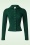 Emmy Design - The Notable merino wollen gebreide jacket cardi in flessengroen