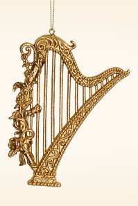 HD Collection - Harp kerst ornament in goud