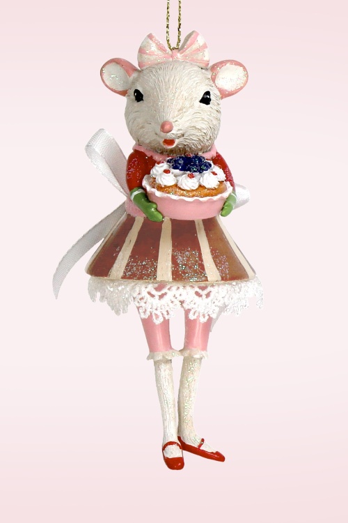 HD Collection - Tutu Mouse With Cake kerst ornament