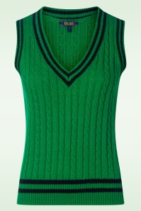 King Louie - College V-Neck Spencer top in groen 3