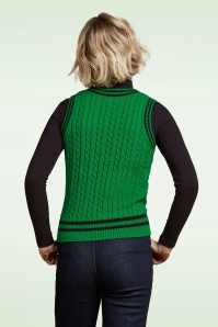 King Louie - College V-Neck Spencer top in groen 2