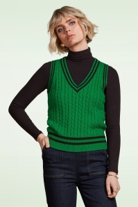 King Louie - College V-Neck Spencer top in groen