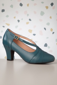 Lola Ramona ♥ Topvintage - Ava Forever pumps in tealblauw 5