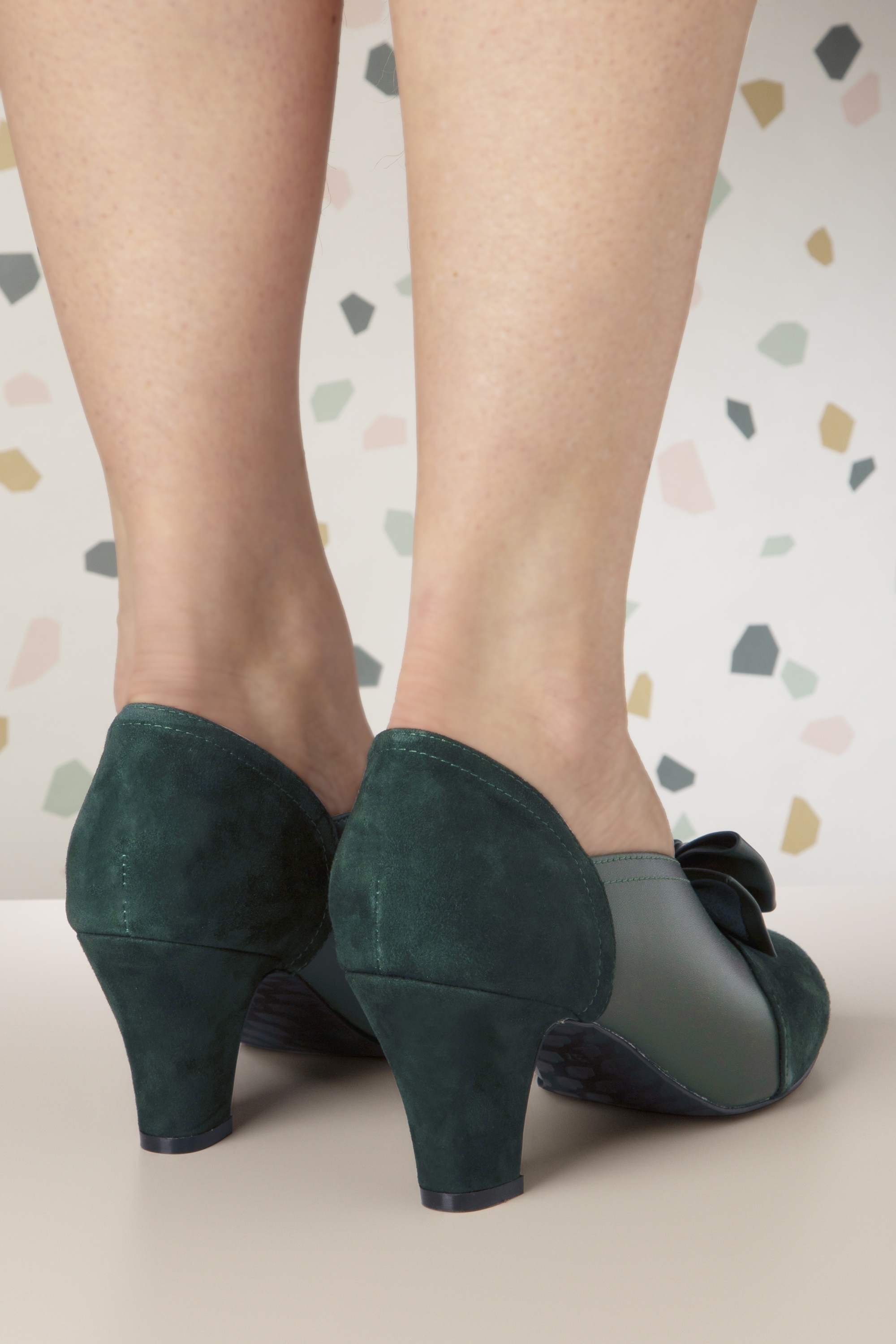 Lola Ramona ♥ Topvintage - Ava Vivid Memory pumps in donkergroen 5